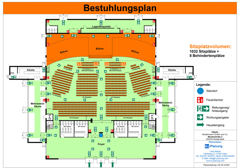 Bestuhlungspläne – B-Planung