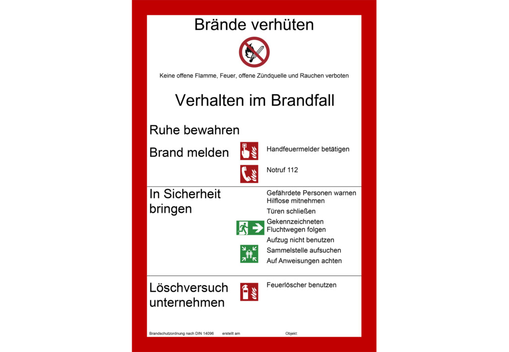 Brandschutzordnungen – B-Planung